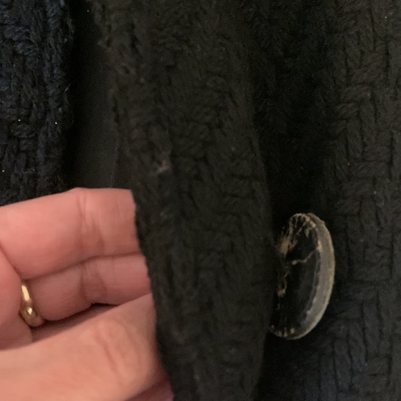 Mackage black wool jacket with leather detail in XS. - Picture 7 of 9